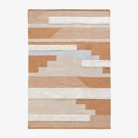 Rechthoekig Tapijt 160x230 Cm Van Polyethyleen Rupert Natuurlijke Kleuren - Sklum