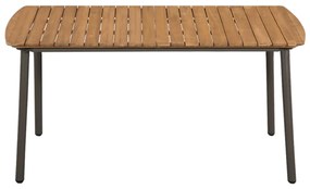 vidaXL Tuintafel 150x90x72 cm massief acaciahout en staal