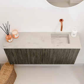 Mondiaz Joya DLux 90cm toiletmeubel shadow met wastafel faye rechts zonder kraangat opalo