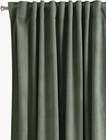 Fluwelen dim-out multibandgordijnen Nora, 2-delig, B 140 cm