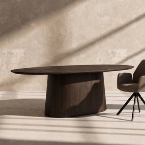 Eleonora Aron Eettafel Ovaal Donkerbruin 300 Cm - 300 X 110cm.