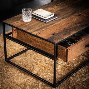 Salontafel Met Twee Lades - 120 X 60cm.