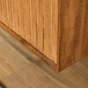 Starfurn Madison Naturel Hangend Tv-meubel Mangohout Ribbels 120 Cm - 120x35x30cm.