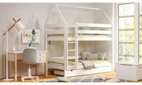 Kinderen Roze Stapelbed van massief hout - Barnie For Kids Kinderen Junior 5059914032428 Children's Beds Home, 160x80, Geen, Matras van schuim/latex v