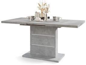 Mazzoni PIANO licht beton / witte inzetstukken - moderne uitschuifbare tafel tot 200 cm