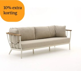 + 10% kassakorting | Loungebank Tuin Apple Bee  | Aluminium | 3 personen | Tuinbank Wit | 217cm | Incl. kussens | Kees Smit Tuinmeubelen