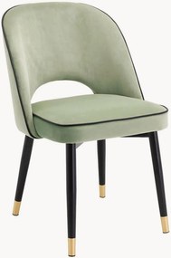 Handgemaakte fluwelen stoelen Cliff met vulling, 2-delig