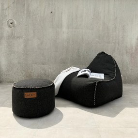 Cobana Lounge Chair & Pouf Outdoor - Zwart