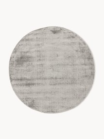 Rond handgeweven viscose vloerkleed Jane