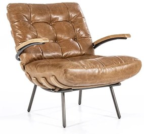 Eleonora Bastiaan Leren Fauteuil Cognac