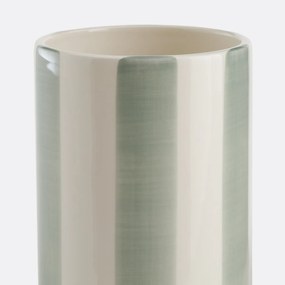 Gestreepte vaas van keramiek, H18 cm, Jaoma