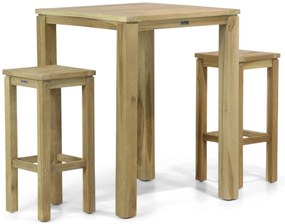 Barset 2 personen Teak Old teak greywash Garden Collections Brighton