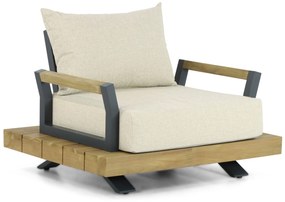 Tuinstoel Aluminium/Teak Old teak greywash Santika Supreme