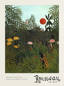 Kunstreproductie The Setting Sun - Henri Rousseau, (30 x 40 cm)