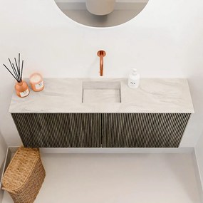 Mondiaz Joya DLux 100cm toiletmeubel shadow met wastafel faye midden zonder kraangat ostra