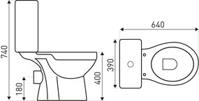 Kerra C-Clear toilet met zitting diepspoel wit PK