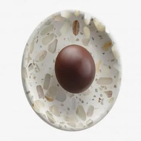 Wandlamp Ø25 Cm Led Van Natuursteen En Hout Giuliano Natuurlijk Terrazzo - Sklum