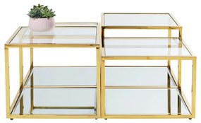 Kare Design Orion Gold Gouden Design Salontafelset - 100 X 100cm.