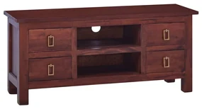 vidaXL Tv-meubel 100x30x45 cm massief mahoniehout klassiek bruin