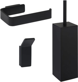 Ben Torgetto 3-delige toiletset mat zwart