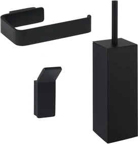 Ben Torgetto 3-delige toiletset mat zwart