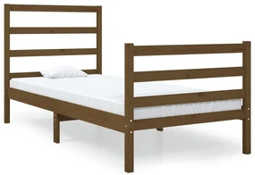 vidaXL Bedframe grenenhout honingbruin 75x190 cm 2FT6 Small Single
