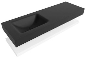 Zaro Alan badmeubel 140cm met planchet talc en vrijhangende wastafel cloud links 1 kraangat urban