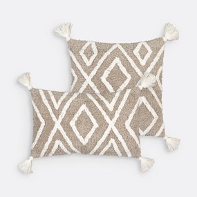 Kussenhoes in getuft katoen, Cali