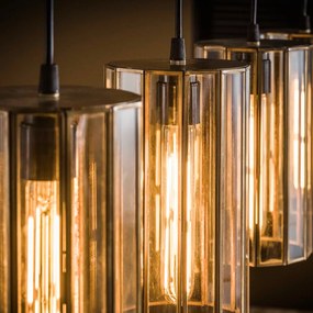 Art Deco Lamp Brons Met Glas