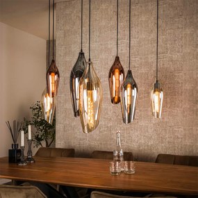 Eettafel Lamp Druppel Gekleurd Glas