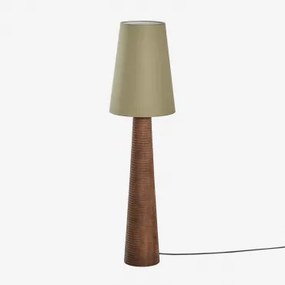 Staande Lamp Van Mangohout Malva Saliegroen Ø30 Cm - ?40 Cm Mallorca - Sklum
