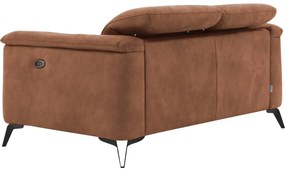 Goossens Excellent Bank Alma cognac, micro leer, 2-zits, urban industrieel