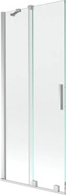 Mexen Velar 2-delige, verschuifbare badwand 85 x 150 cm, transparant, chroom - 896-085-000-01-01