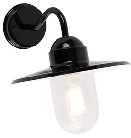 Moderne buitenwandlamp zwart IP44 - Kansas