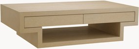Houten salontafel Rialto met lades en plank