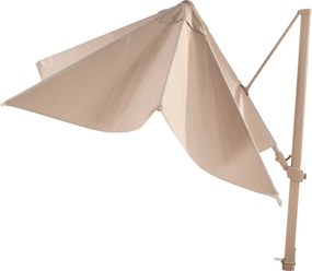 4-Seasons zweefparasol Siesta Premium 300 x 300 - Latte met Murcia voet en hoes