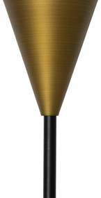 Moderne vloerlamp goud met amber glas - Drop Modern E27 Binnenverlichting Lamp