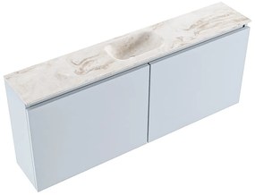 Mondiaz Ture DLux toiletmeubel 120cm clay met wastafel frappe midden met kraangat