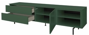 Tenzo Plain Mat Groen Tv-meubel Met Open Vak - 210x45x57cm.