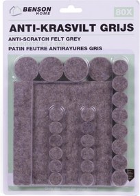 Benson Antikrasvilt set 80 dlg grijs