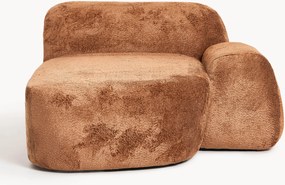 Teddy bouclé chaise-hoekmodule Wolke
