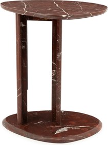 Organische Bijzettafel Marmer - 46 X 35cm.