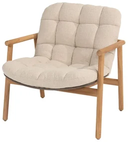 4 Seasons Outdoor Samos loungestoel teak SALE Loungestoel beige weerbestendig
