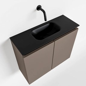 Mondiaz Ture 60cm toiletmeubel smoke met wastafel urban midden geen kraangat