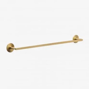 Toiletrolhouder Met Zelfklevende Wandbevestiging En Stang Voor Badkamer Van Roestvrij Staal Caldrumi ↔︎ 60 Cm & Geborsteld Goud - Sklum