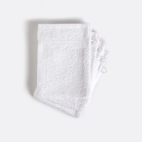 Set van 4 washandjes in bouclette badstof, Zavara