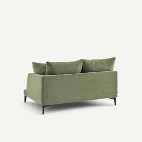 Halve bank, 2-zit van polyester en katoen, MODERNISTE