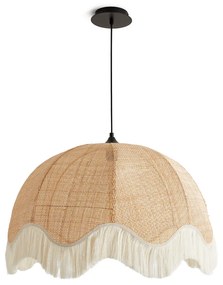 Hanglamp met franjes, in rotanØ69 cm, Daphné