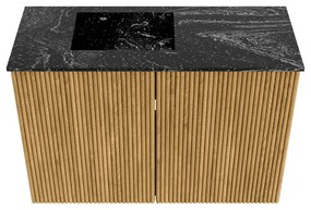 Mondiaz Joya DLux 60cm toiletmeubel oak met wastafel faye links 1 kraangat lava