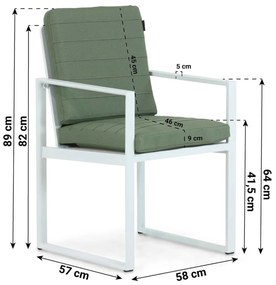 Tuinstoel Aluminium Wit Lifestyle Garden Furniture Nuno